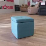 PUFF-BAUL 40X40 TAP. AZUL