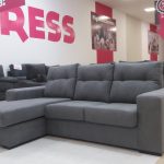CHAISELONGUE REVERSIBLE  MOD. RED CON COJIN ENTERO TAP. GRIS