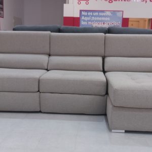 CHAISELONGUE DCHA. MOD. ITALY TAP. CREMA. ASIENTOS DESLIZANTES PARA HACER CAMA Y RESPALDOS RECLINABLES